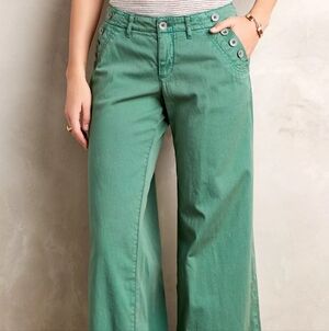 Pilcro - Anthropology - Chino wide legs jeans 28 - Green.